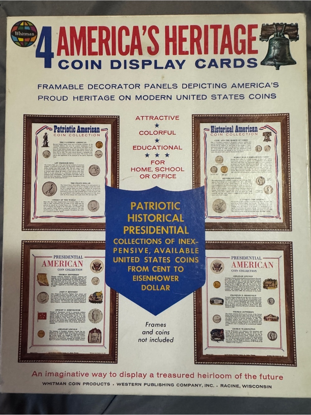 Whitman America's Heritage Coin Display Cards - Patriotic Blue and Red
